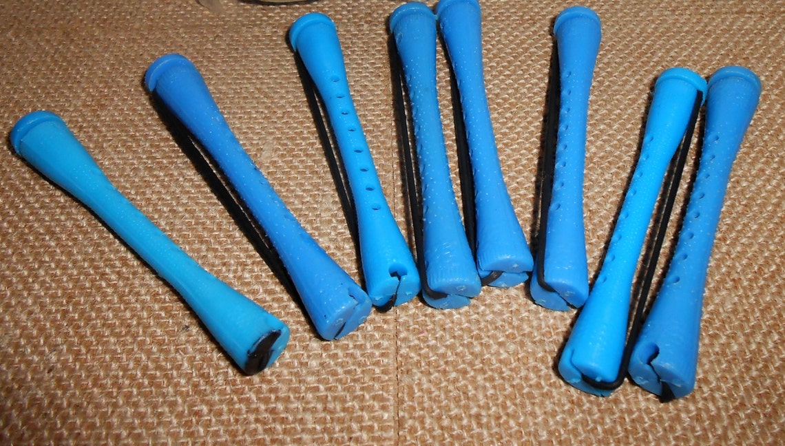 Vintage Perm Rods Blue Small Cold Wave Rods Plastic Etsy