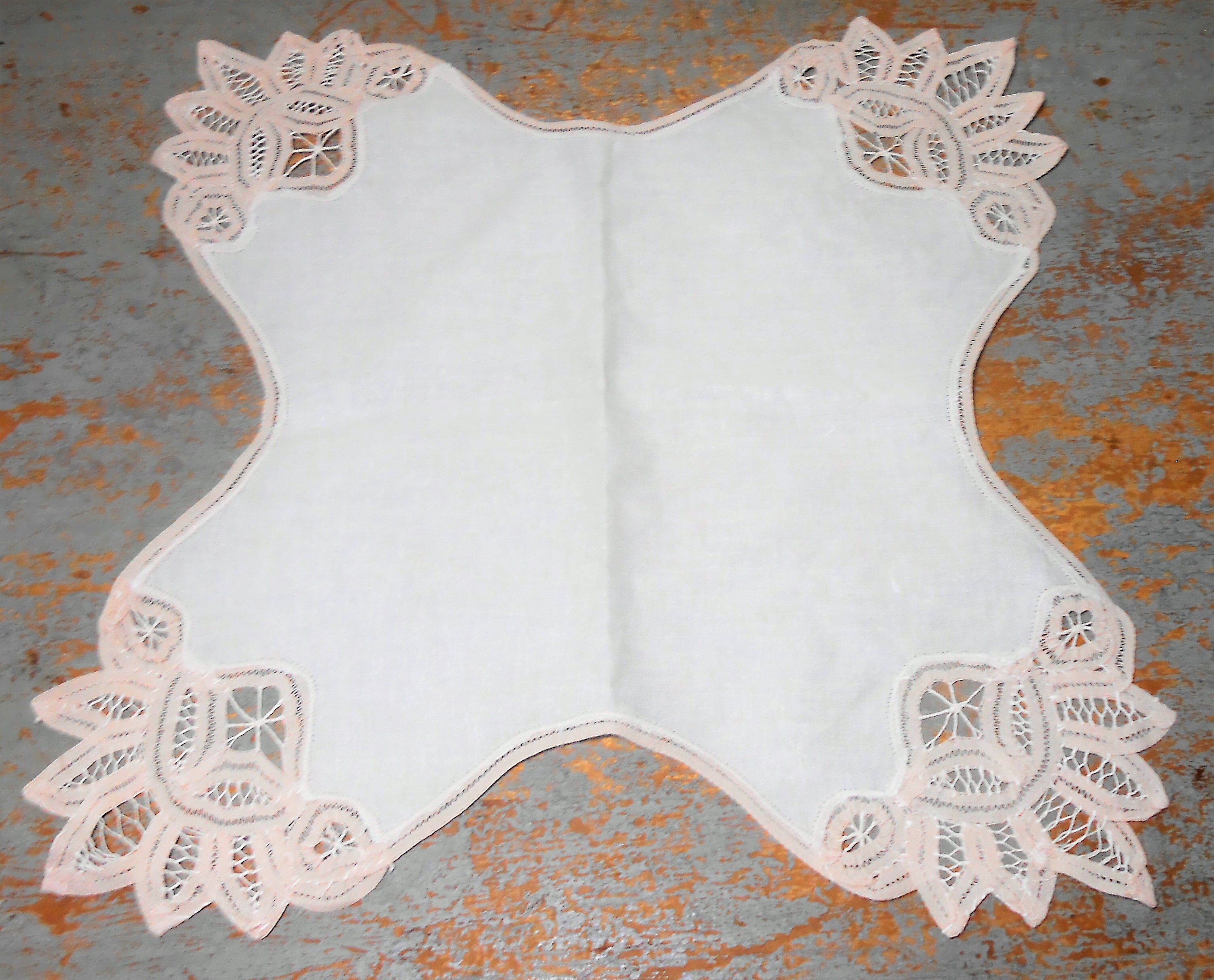 Vintage Doily Ivory Beige Linen Chair Back Doily Chair Etsy