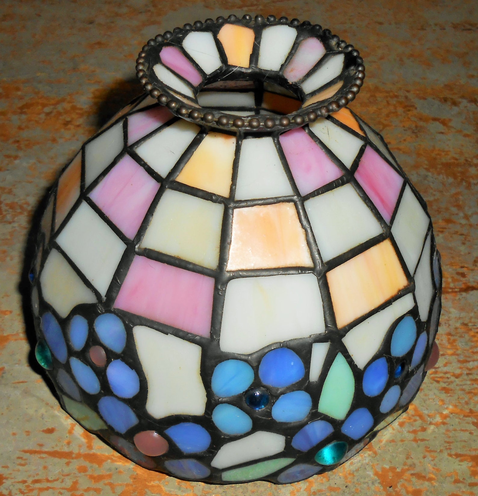Vintage Candle Holder Party Lite Tiffany Style Lamp Etsy