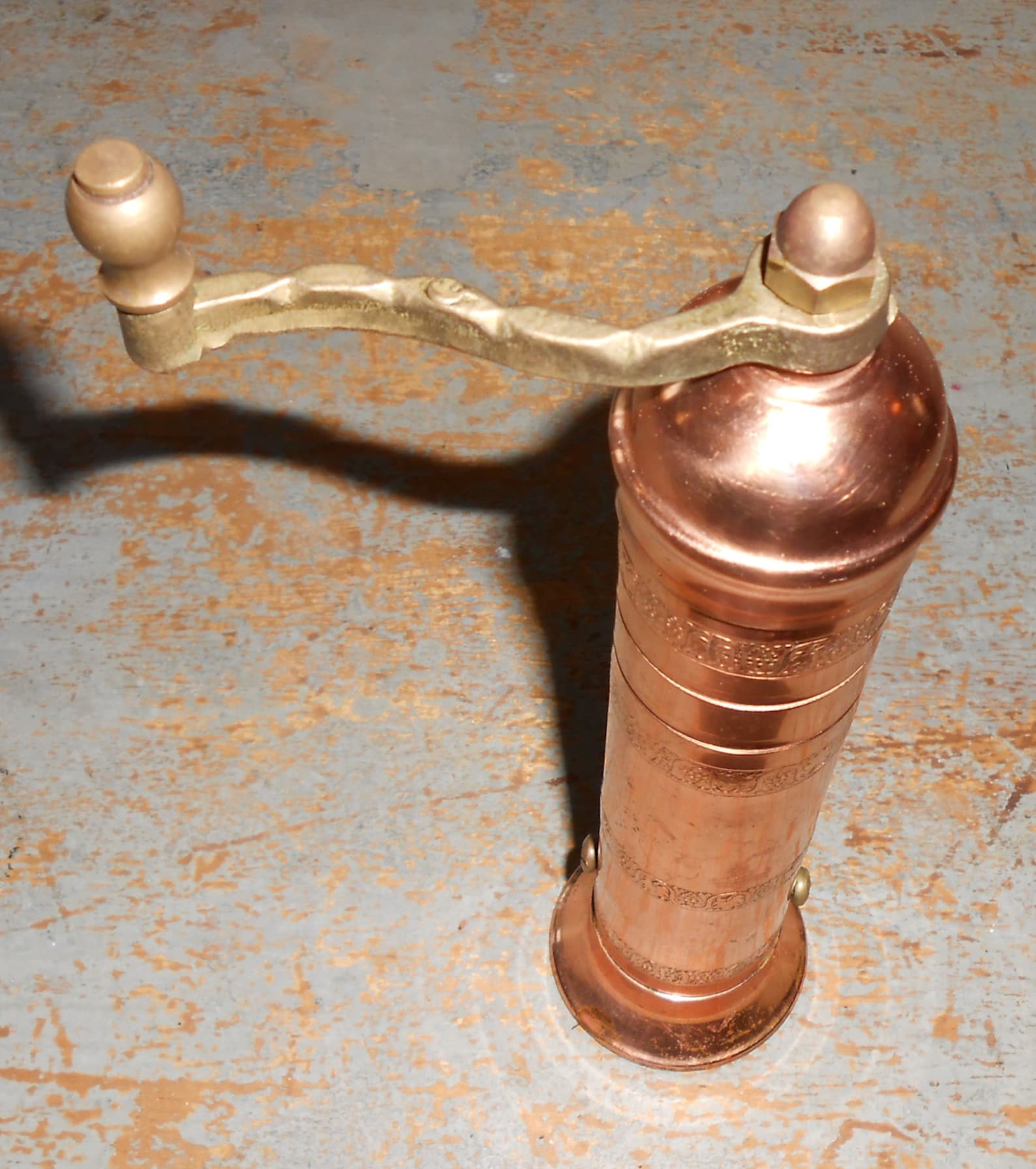 Vintage Pepper Grinder Copper Hand Crank Atlas Made in Etsy