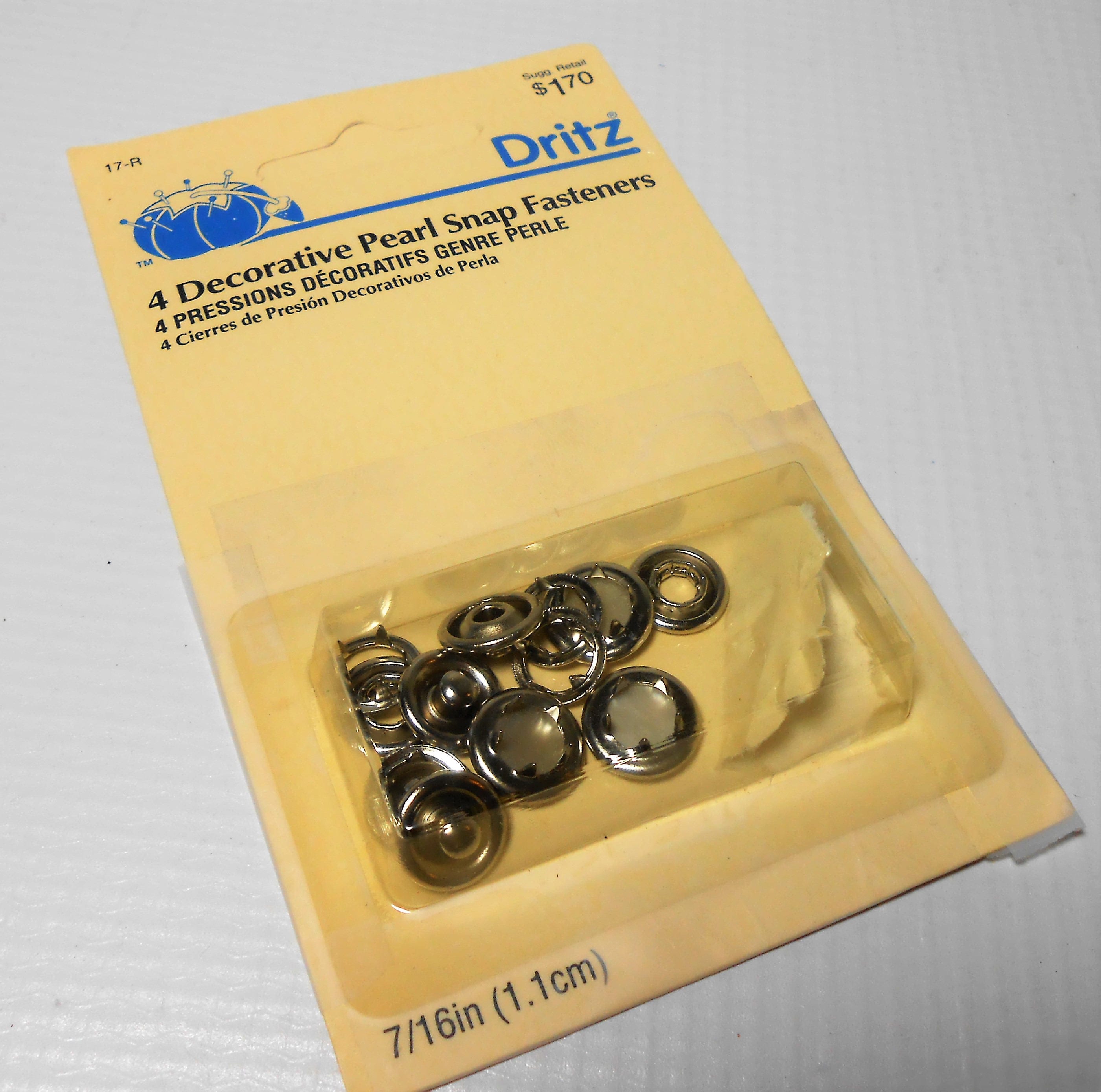 Vintage Pearl Snap Fasteners Dritz Sewing Notions Vintage Etsy