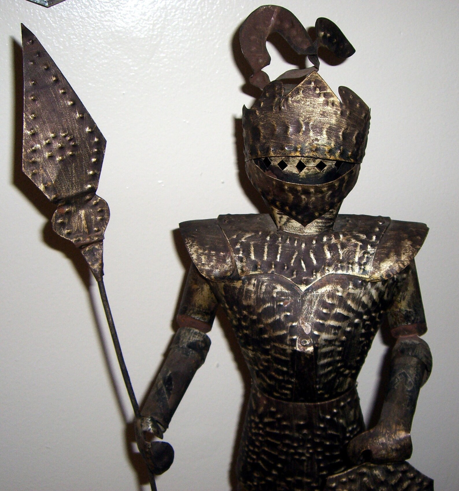 Knight Metal Knight Statue Mid Evil Decor Knight and Etsy