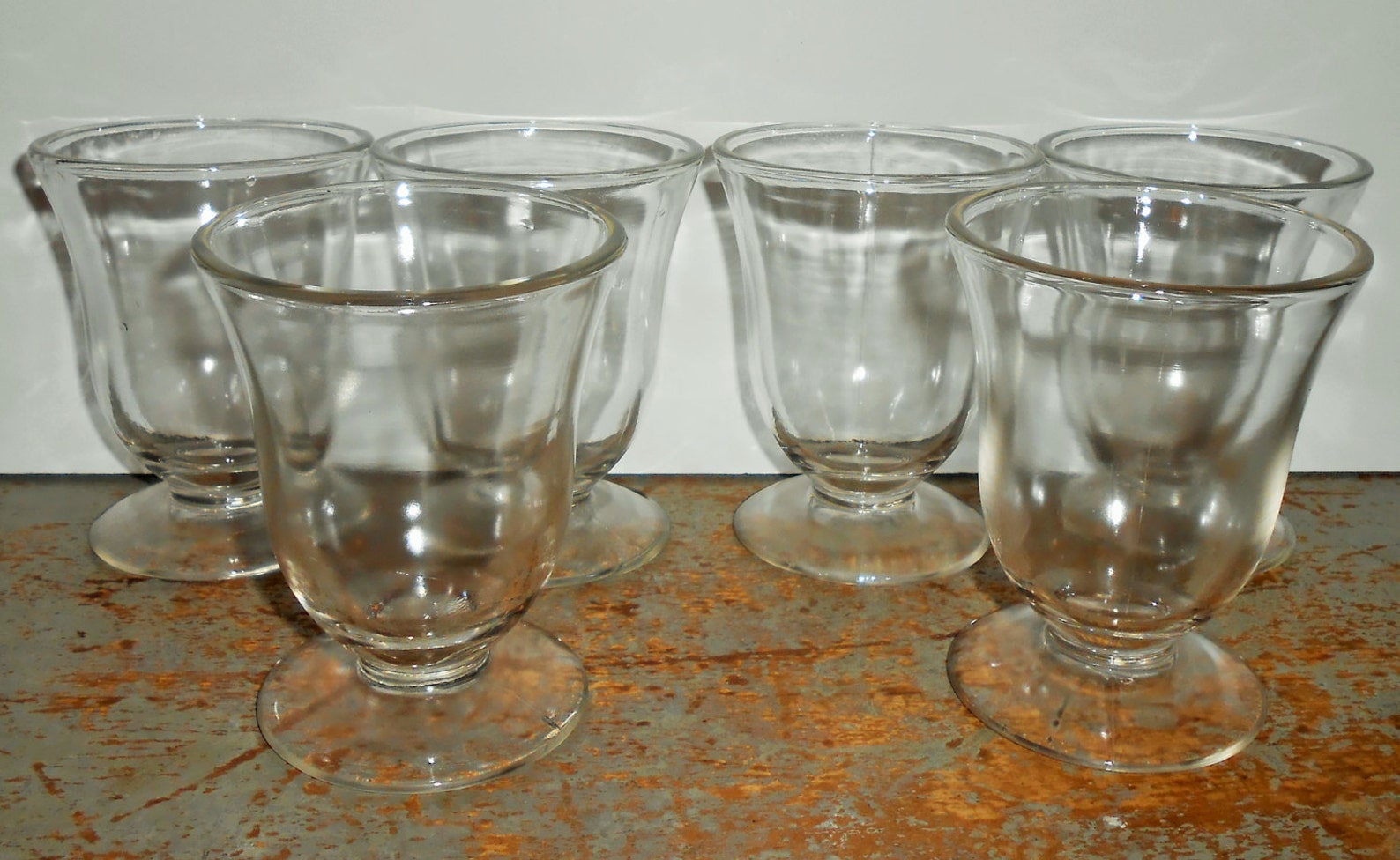 Vintage Dessert Cups Clear Glass Parfait Cup Dessert Bowls Etsy