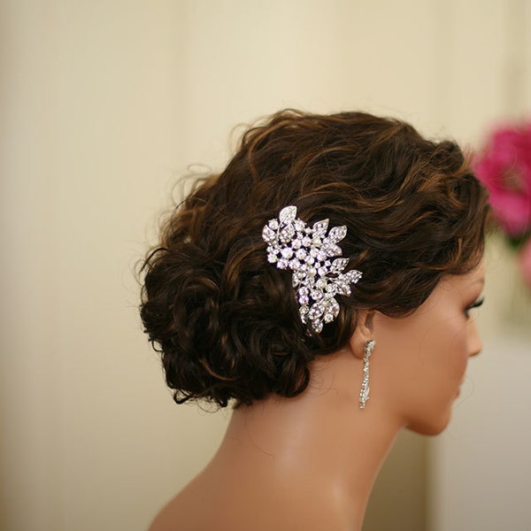 Maya - Bridal hair comb, wedding hair accessories, rhinestone comb,, wedding hair comb, crystal hair comb - Made to order