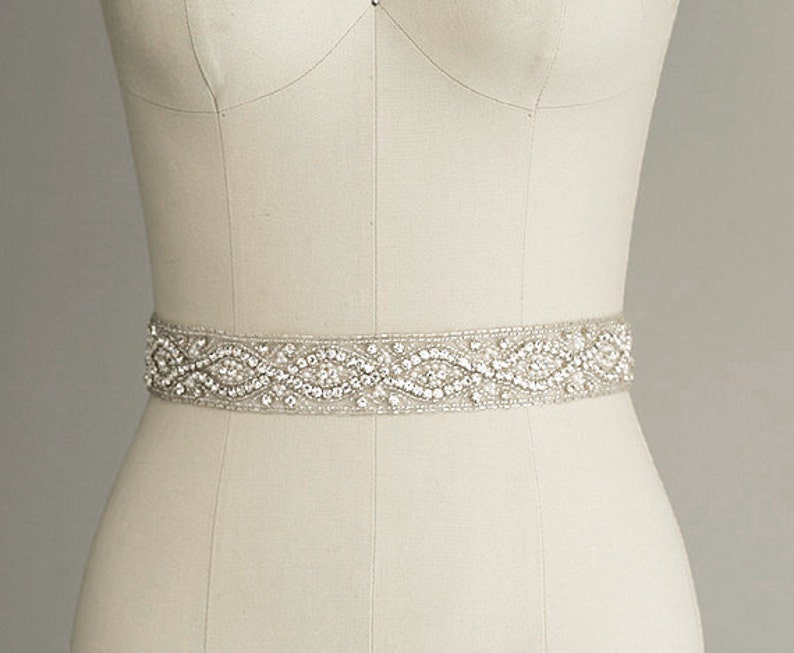 Catherine Crystal Bridal Belt Sash Rhinestone Wedding Gown Etsy