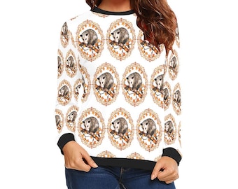 Women's All Over Print Pretty as a Picture Fall Opossum Shirt