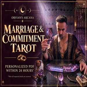 Tarotläsning för äktenskapsförpliktelser | Långsiktig potential, relationsriktning och vägledning om engagemang | Personlig PDF