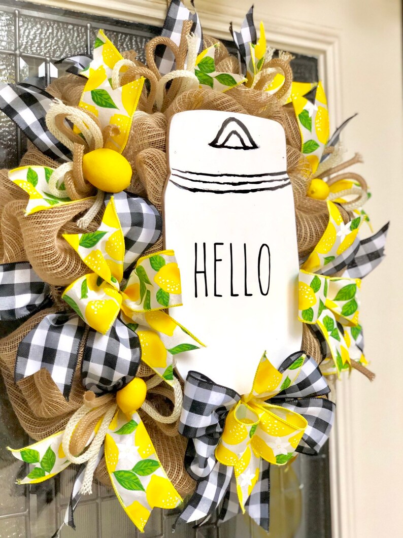 inspired wreath summer wreath everyday wreath Rae Dunn Wreath spring wreath