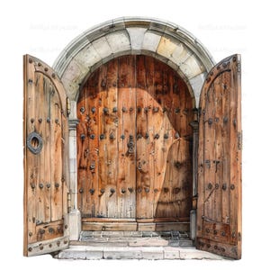 28 Portas Medievais Janelas dnd Clipart, Ilustrações de Clip Art em Aquarela, PNGs de Alta Qualidade, Imagens Digitais CU OK
