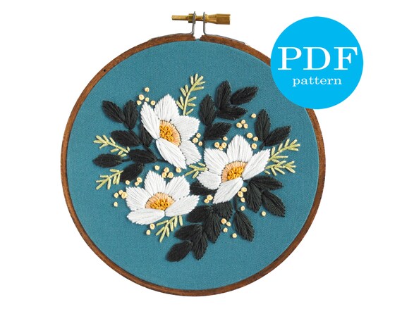 Stick and Stitch Embroidery Designs, Stick-on Embroidery Patterns, Embroidery  Transfers, Modern Embroidery Kit, Needlepoint Kit 
