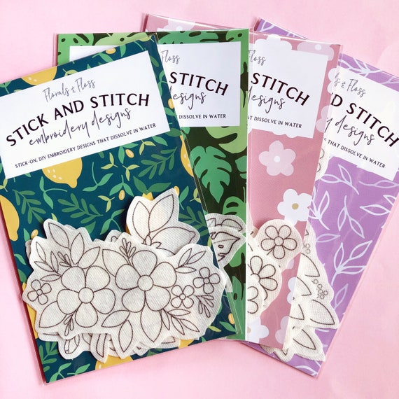 Stick and Stitch Embroidery Designs, Stick-on Embroidery Patterns