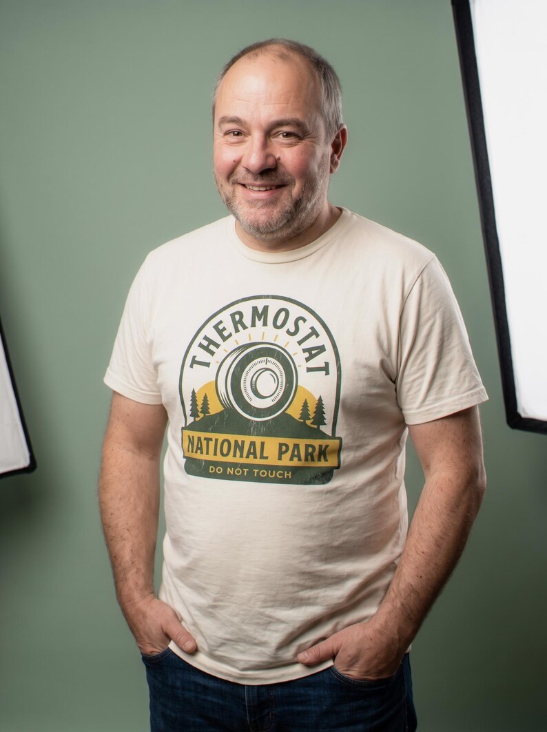 Thermostat National Park Tee, Funny Dad Gift, Do Not Touch (100% Cotton) image 6