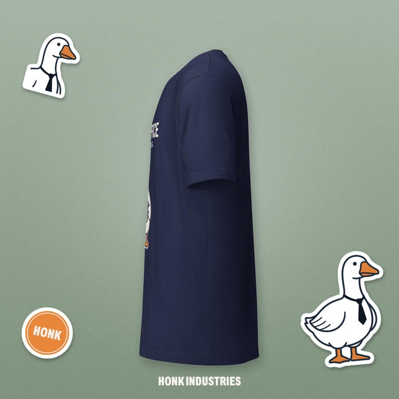 Out of Office Until Spring goose tee - another angle