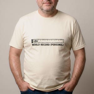 Personal Fishing Record T-Shirt, Small Fish Angler Gift, Linocut Design Tee image 1