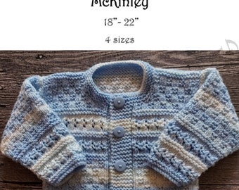 McKINLEY:  Baby Boy's Cardigan Pdf Knitting Pattern