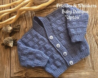 UPTON:  Baby Boys Cardigan Knitting Pattern Pdf