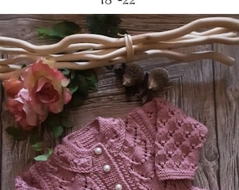 ELSKAN:  Baby Girl Frilly Cardigan Pdf Knitting Pattern