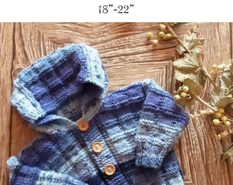 Baby hoodie pdf knitting pattern