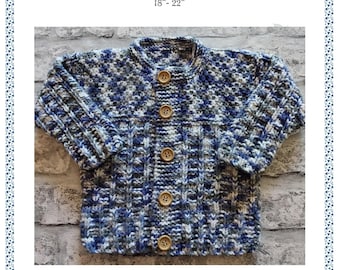 ORWYNN:  Baby Boys Cardigan Pdf Knitting Pattern