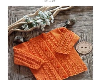 QUEENIE:  Baby Girl cardigan knitting pattern pdf
