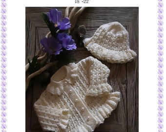 BETTY baby girls' frilly cardigan pdf knitting pattern