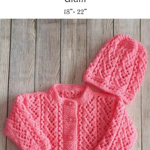 ULANI:  Baby Girl's Lacy Cardigan Pdf Knitting Pattern