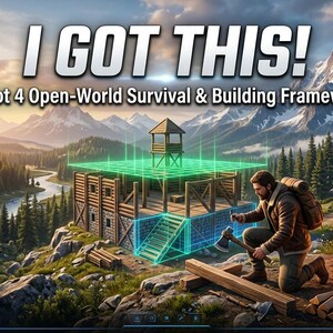Godot 4 Open World Survival Building Framework Source Code Modular Base Crafting Engine Asset