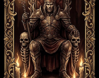 Stampe artistiche degli Arcani Maggiori dei Tarocchi in stile gotico dark (download digitale)
