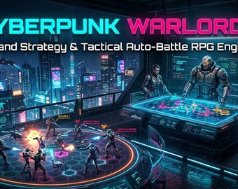 Cyberpunk Warlords RPG Gioco di strategia a grande scala Codice sorgente del motore di gioco IA delle fazioni Toolkit per la guerra territoriale