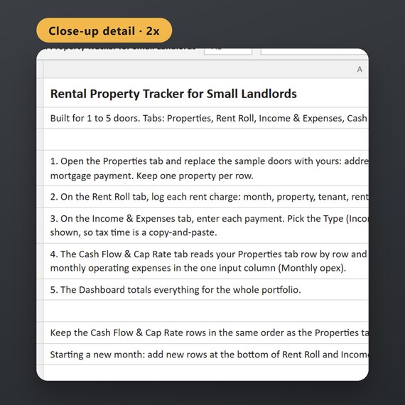 Rental Property Spreadsheet Bundle, Landlord Tracker, Income & Expense Tracker, Schedule E Bookkeeping, US Letter, A4, Instant Download, image 4