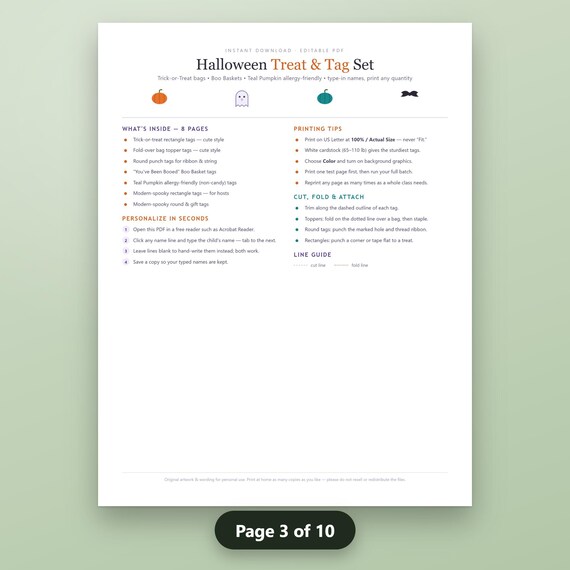 Halloween Party Games Printable Bundle, 5 Holiday Printables, 35 Pages, US Letter, A4, Instant Download, image 7
