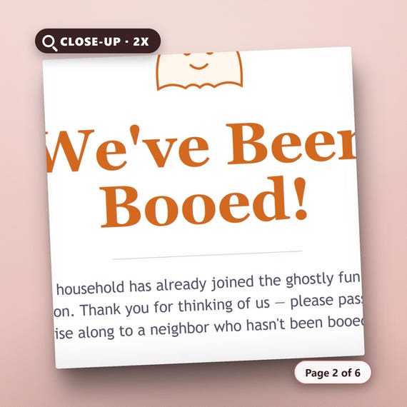You've Been Booed Printable, Fillable Boo Basket Tags, Door Sign, Rules Note, Kids & Coworker, Teal Pumpkin, US Letter, A4, Instant Download, image 4