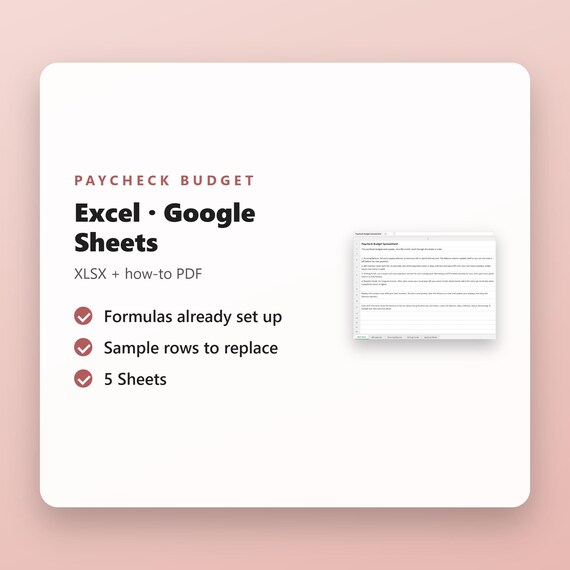 Paycheck Budget Spreadsheet, Budget by Paycheck, Biweekly Bill Calendar, Running Balance, Excel, Google Sheets, Instant Download, image 5