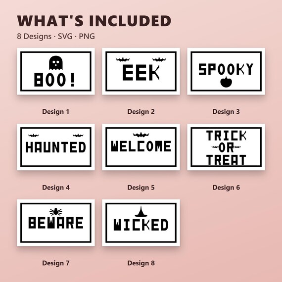 Halloween Doormat SVG Bundle, 8 Weld-Ready Spooky Welcome Mat Cut Files, Stencil Layer, SVG PNG, Instant Download, image 3