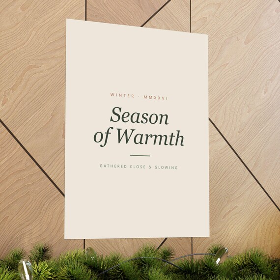 Christmas Typography Print Set of 6, Minimalist Holiday Wall Art, Cream Sage, 16x20, 11x14, 8x10, Instant Download, image 5