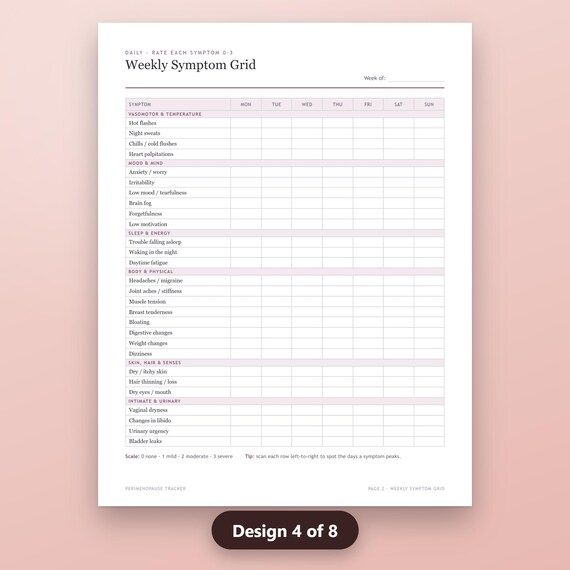 Anxiety Worksheets Printable Bundle, CBT Thought Record, Adhd Planner, Symptom Tracker, US Letter, A4, Instant Download PDF, image 8