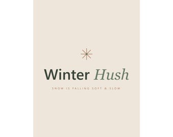 Christmas Typography Print Set of 6 Poster, Matte Vertical Print, Minimalist Christmas Wall Art, Modern Christmas Wall Art