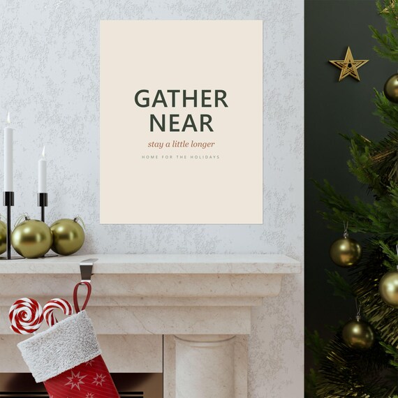 Christmas Typography Print Set of 6, Minimalist Holiday Wall Art, Cream Sage, 16x20, 11x14, 8x10, Instant Download, image 15