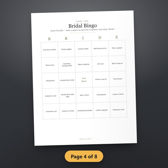 Bridal Shower Game Bundle Printable, Who Knows the Bride Best, Bridal Bingo, He Said She Said, Advice Cards, Purse Hunt, Instant Download, image 7