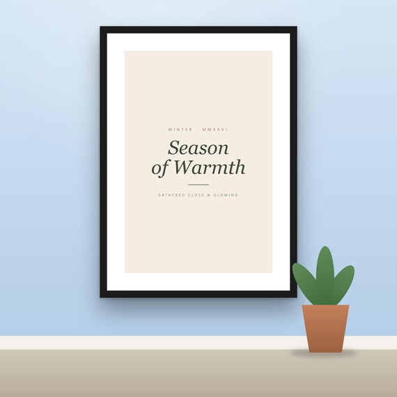 Christmas Typography Print Set of 6, Minimalist Holiday Wall Art, Cream Sage, 16x20, 11x14, 8x10, Instant Download, image 2