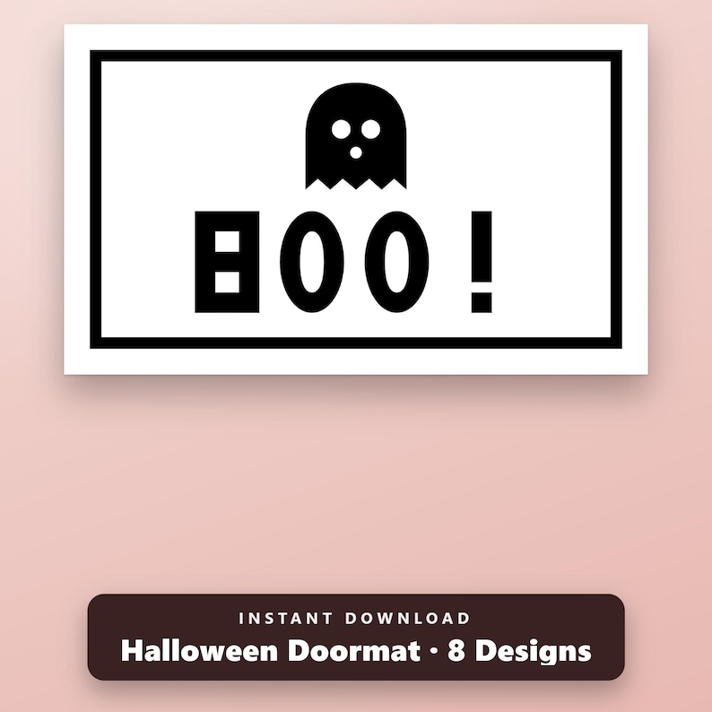 Halloween Doormat SVG Bundle, 8 Weld-Ready Spooky Welcome Mat Cut Files, Stencil Layer, SVG PNG, Instant Download