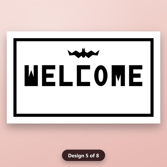 Halloween Doormat SVG Bundle, 8 Weld-Ready Spooky Welcome Mat Cut Files, Stencil Layer, SVG PNG, Instant Download, image 9