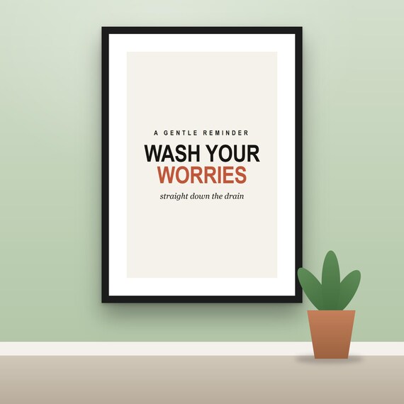 Funny Bathroom Printable Set of 6, Minimalist Typography Wall Art Prints, Black White Humor Quotes, 16x20 11x14 8x10, Instant Download, image 2