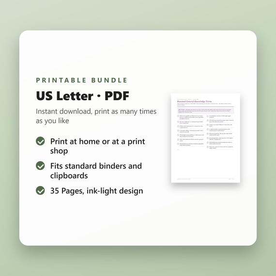 Halloween Party Games Printable Bundle, 5 Holiday Printables, 35 Pages, US Letter, A4, Instant Download, image 5