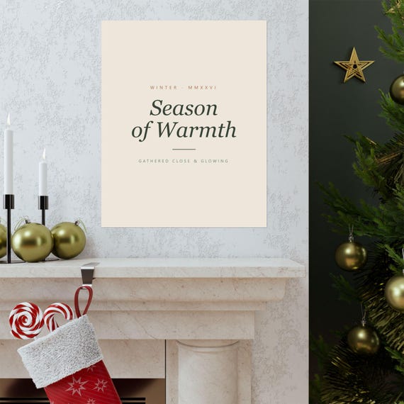 Christmas Typography Print Set of 6, Minimalist Holiday Wall Art, Cream Sage, 16x20, 11x14, 8x10, Instant Download, image 15