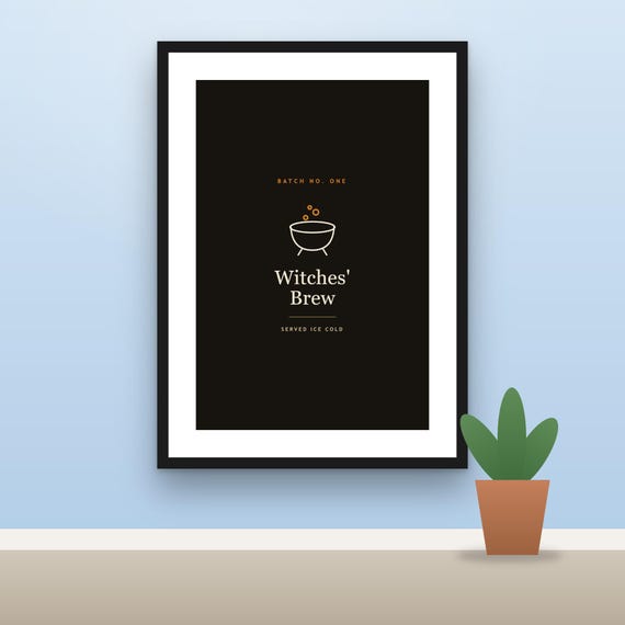 Halloween Bar Cart Sign Printable, Set of 6, Spooky Cocktail Wall Art, Gothic Bar Decor, 16x20, 11x14, 8x10, Instant Download, image 2