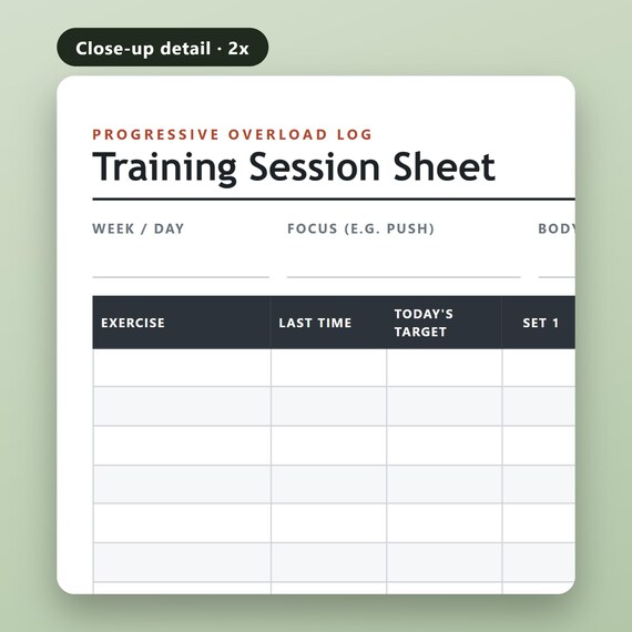 Strength Training Log Printable, Progressive Overload Tracker, Weekly Workout Sheets, Set Rep Weight Log, 1RM Reference, Instant Download, image 4