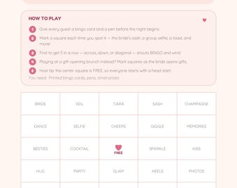 Bachelorette Party Games Bundle Printable, Bride Bingo Dare Cards, Bachelorette Games Printable, Girls Night Games, Digital Download