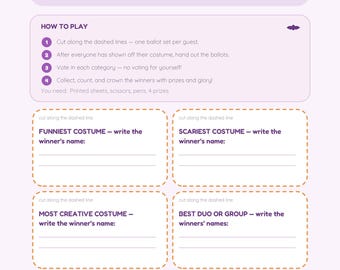 Halloween Party Games Bundle Printable, 6 Halloween Games, Costume Contest Ballots, Halloween Bingo, Digital Download