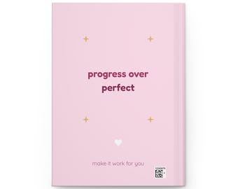 Personalized Journal with Name | Custom Beautiful Chaos Notebook | Pink Hardcover Journal Gift for Her